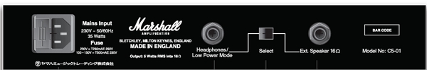 Marshall Class 5 panneau arri�re
